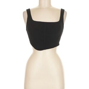 Babaton Black Corset Crop Top (Medium)